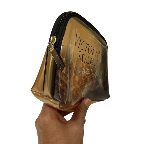 Victoria Secret gold and brown beautiful makeup bag - Picture 5 of 9